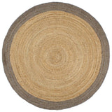 VidaXL-Teppich handgefertigt mit grauem Rand 240 cm Jute