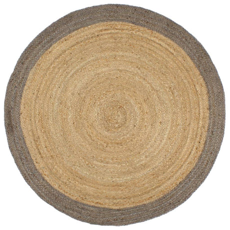 VidaXL-Teppich handgefertigt mit grauem Rand 240 cm Jute