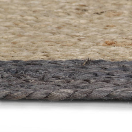 VidaXL-Teppich handgefertigt mit dunkelgrauem Rand 240 cm Jute