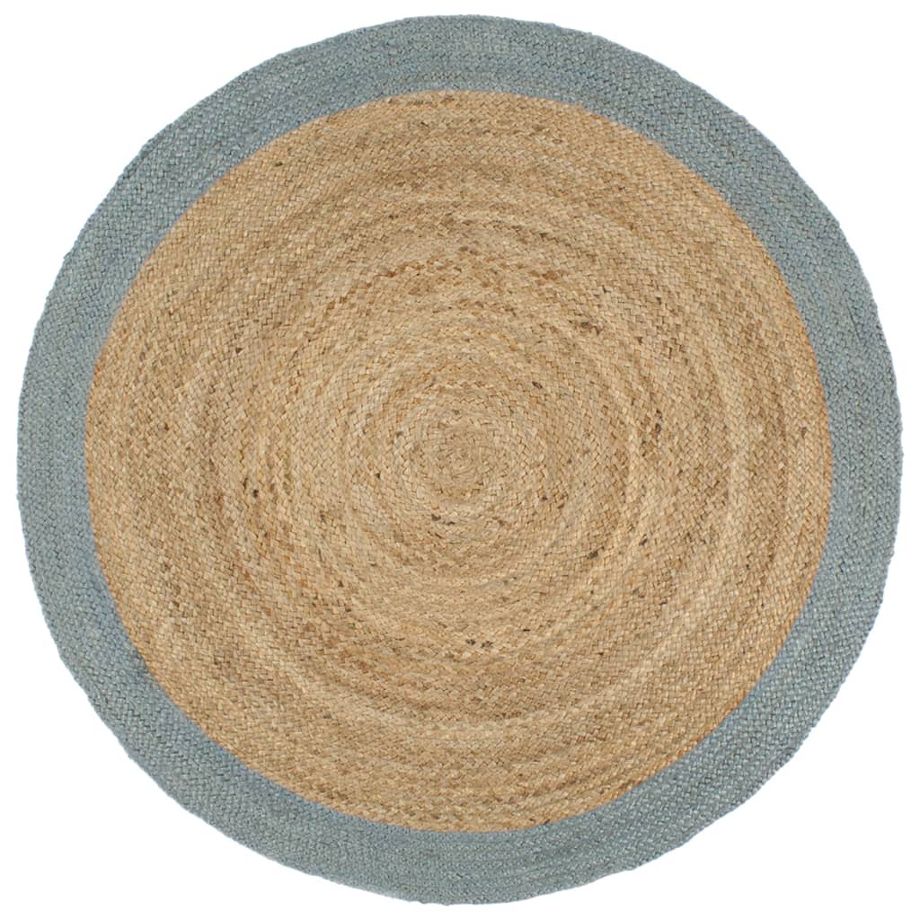VidaXL-Teppich handgefertigt mit olivgrünem Rand 210 cm Jute