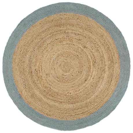 VidaXL Teppich handgefertigt mit olivgrünem Rand 240 cm Jute