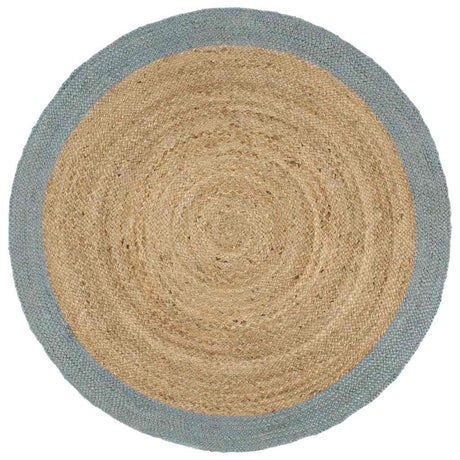 VidaXL Teppich handgefertigt mit olivgrünem Rand 240 cm Jute