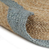 VidaXL Teppich handgefertigt mit olivgrünem Rand 240 cm Jute