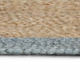 VidaXL Teppich handgefertigt mit olivgrünem Rand 240 cm Jute