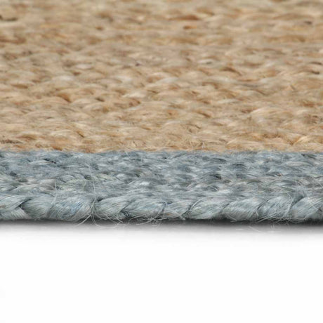 VidaXL Teppich handgefertigt mit olivgrünem Rand 240 cm Jute