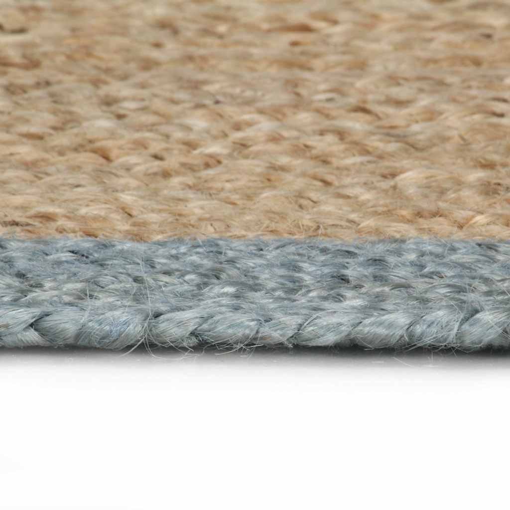VidaXL Teppich handgefertigt mit olivgrünem Rand 240 cm Jute