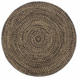 Vidaxl Teppich handgefertigt 180 cm Jute Schwarz und Braun