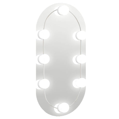 Vidaxxl Spiegel mit LED-Beleuchtung 40x20 cm Glas oval