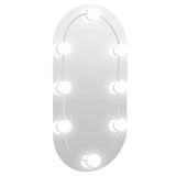 VIDAXL -Spiegel mit LED -Beleuchtung oval 60 x 30 cm Glas