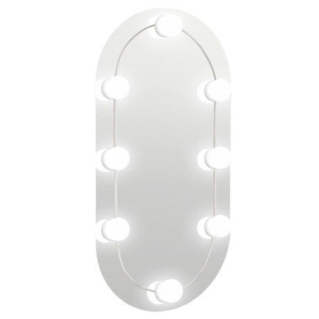 VIDAXL -Spiegel mit LED -Beleuchtung oval 60 x 30 cm Glas