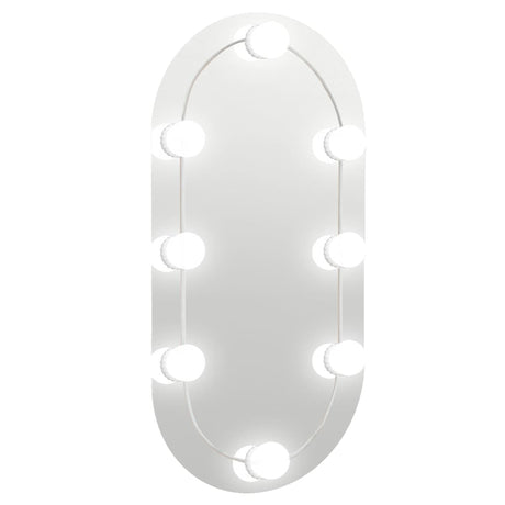 VidaXL Spiegel mit LED-Beleuchtung oval 60x30 cm Glas