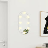 VIDAXL -Spiegel mit LED -Beleuchtung oval 60 x 30 cm Glas