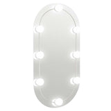 VIDAXL -Spiegel mit LED -Beleuchtung oval 80 x 40 cm Glas