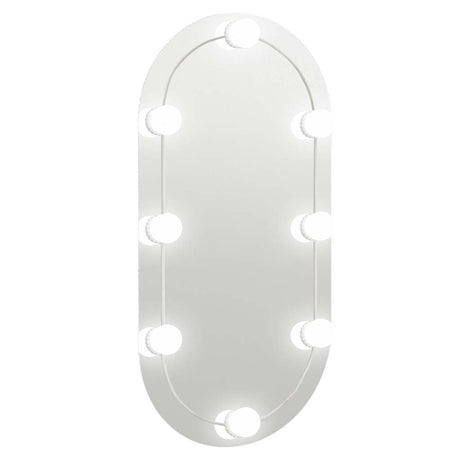 VIDAXL -Spiegel mit LED -Beleuchtung oval 80 x 40 cm Glas