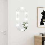 VIDAXL -Spiegel mit LED -Beleuchtung oval 80 x 40 cm Glas