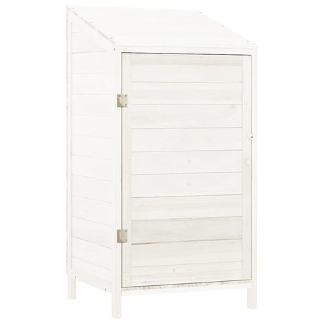Vidaxl Garden Shed 55x52x112 cm Festkiefer weiß