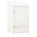 Vidaxl Garden Shed 55x52x112 cm Festkiefer weiß