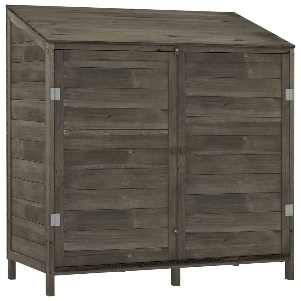 Vidaxl Garden Shed 102x52x112 cm Festkiefer -Holz -Anthrazit -gelöscht