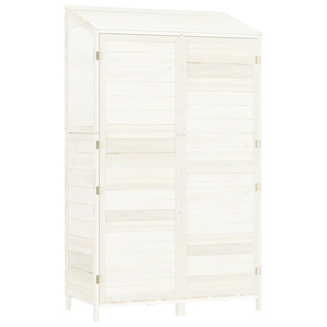 Vidaxl Garden Shed 102x52x174,5 cm Festkiefer weiß