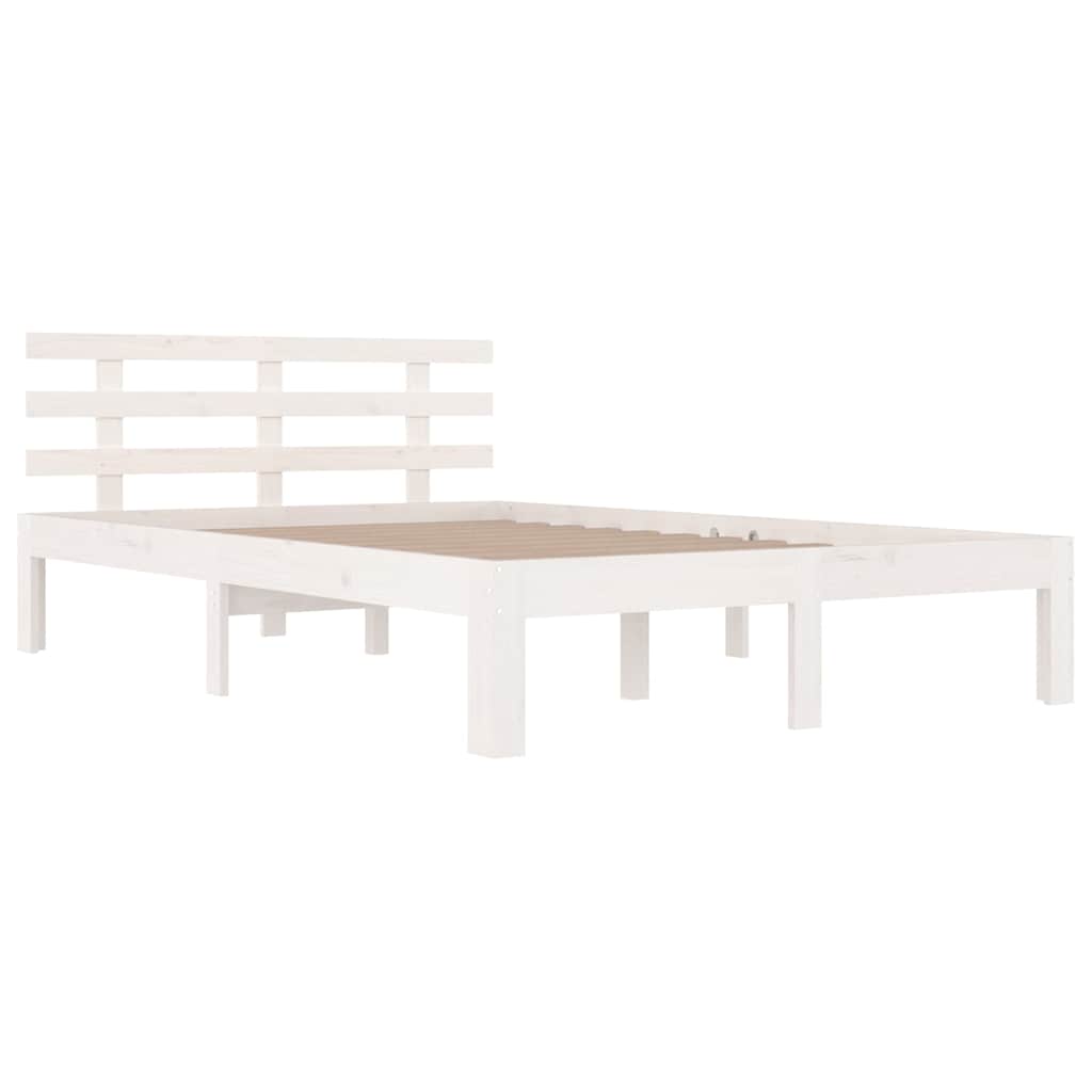 Vidaxl bedframe massief hout wit 140x200 cm