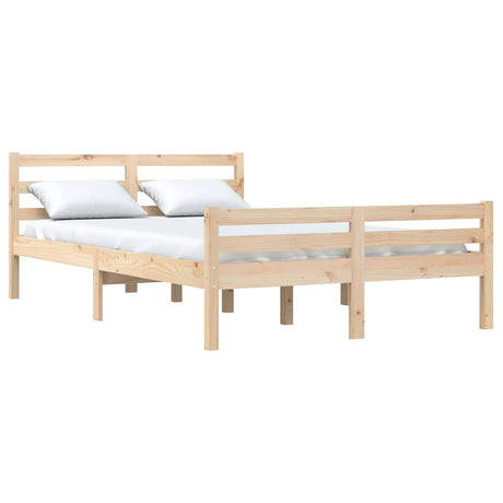 Vidaxl bedframe massief hout 135x190 cm