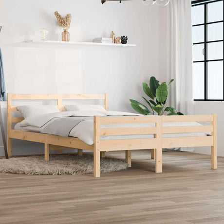 Vidaxl bedframe massief hout 135x190 cm