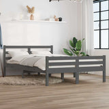 Vidaxl bedframe massief hout grijs 120x200 cm