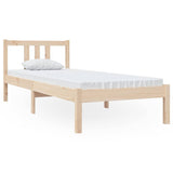 Vidaxl bedframe massief hout 75x190 cm