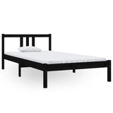Vidaxl bedframe massief hout zwart 100x200 cm