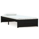 Vidaxl bedframe massief hout zwart 75x190 cm