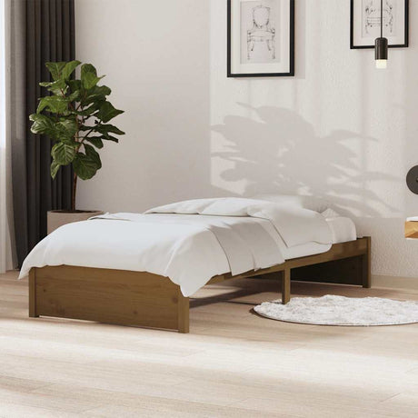 Vidaxl bedframe massief hout honingbruin 90x190 cm