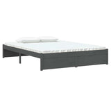 Vidaxl bedframe massief hout grijs 135x190 cm