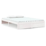 Vidaxl bedframe massief hout wit 140x200 cm