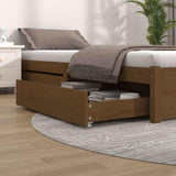 Vidaxl bedlades 2 st massief grenenhout honingbruin