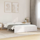 Vidaxl bedframe massief hout wit 135x190 cm