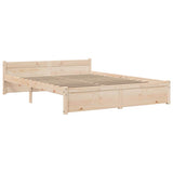 Vidaxl bedframe massief hout 140x190 cm