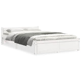 Vidaxl bedframe massief hout wit 120x200 cm