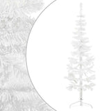 VidaXL Künstliche Weihnachtsbaumhälfte mit Standard schmal 150 cm weiß