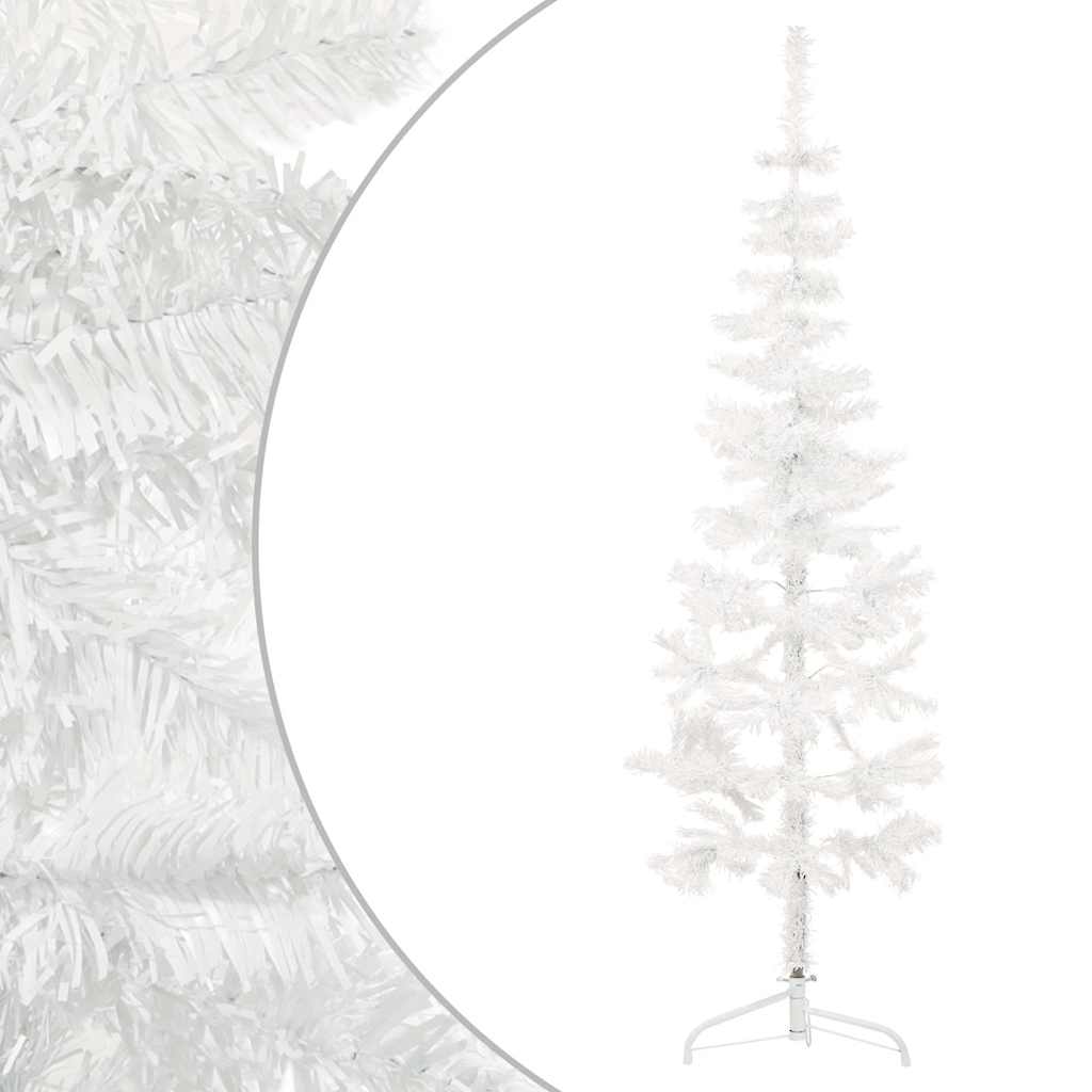 VidaXL Künstliche Weihnachtsbaumhälfte mit Standard schmal 150 cm weiß