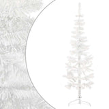VidaXL Künstliche Weihnachtsbaumhälfte mit Standard schmal 150 cm weiß