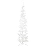 Vidaxl Kunstkerstboom Hälfte mit Standardschmaler 210 cm Weiß