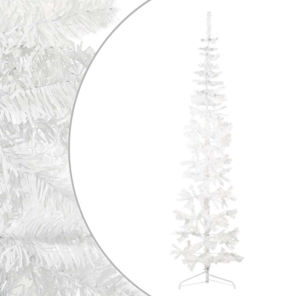 Vidaxl Kunstkerstboom Hälfte mit Standardschmale 240 cm Weiß