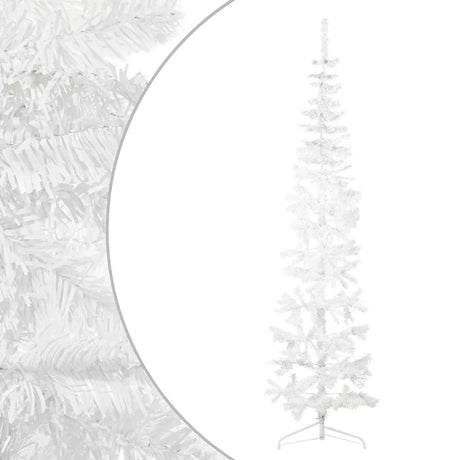 Vidaxl Kunstkerstboom Hälfte mit Standardschmale 240 cm Weiß