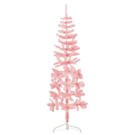 Vidaxl KunstKerStboom Hälfte mit Standard schmal 150 cm rosa