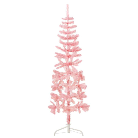 Vidaxl Kunstkerstboom Hälfte mit Standardschmal 180 cm Pink