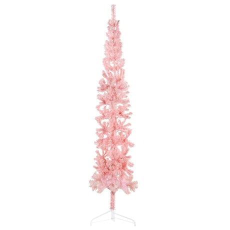 Vidaxl KunstkerStboom Hälfte mit Standard schmal 240 cm Pink