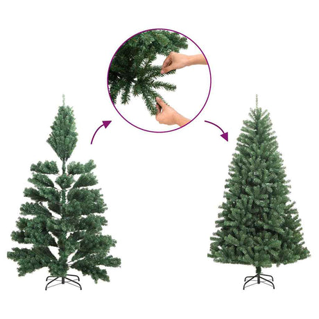 Vidaxl KunstkerStboom Hälfte mit Standard schmal 240 cm Pink