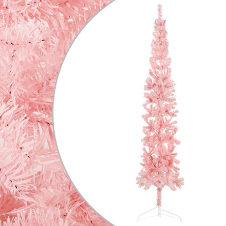 Vidaxl KunstkerStboom Hälfte mit Standard schmal 240 cm Pink
