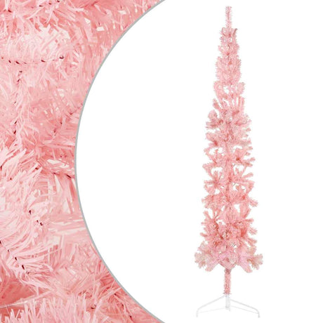 Vidaxl KunstkerStboom Hälfte mit Standard schmal 240 cm Pink