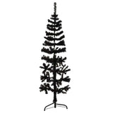 Vidaxl Kunstkerstboom Hälfte mit Standardschmaler 120 cm Schwarz